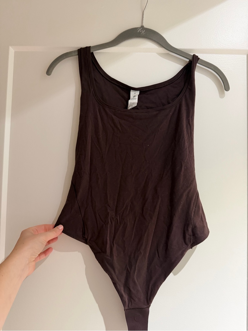lululemon athletica Black Scoop Neck Tank Bodysuit